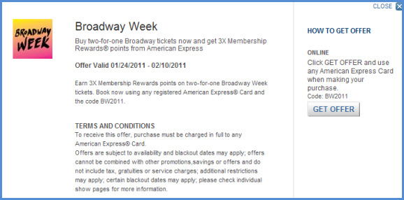 Broadway Week Deal from
