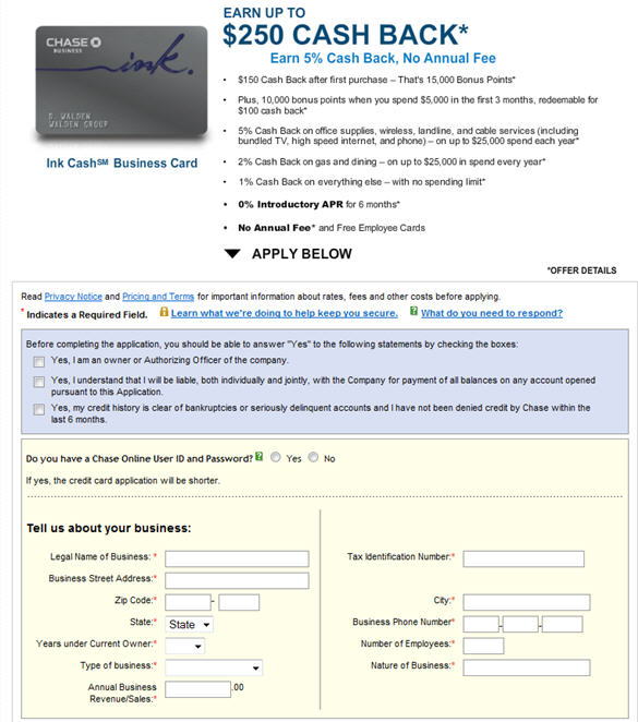 chaseinkcashapplication