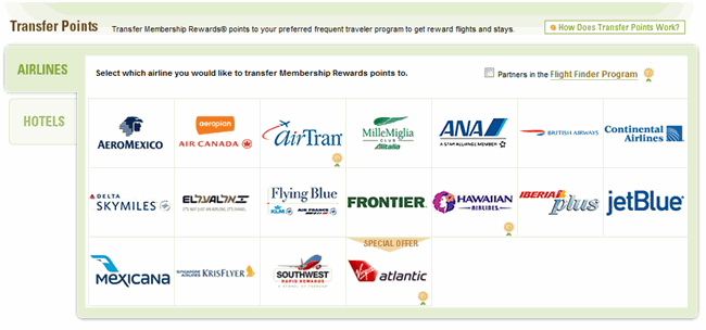 membershiprewardsairlinepartners