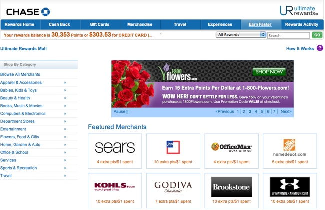 ultimate rewards mall ultimate rewards mall