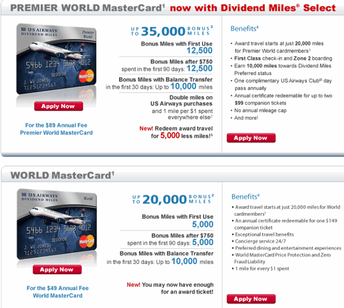 US Airways World MasterCard