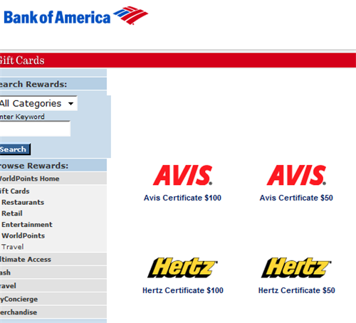Credit Card Car Rental Rewards